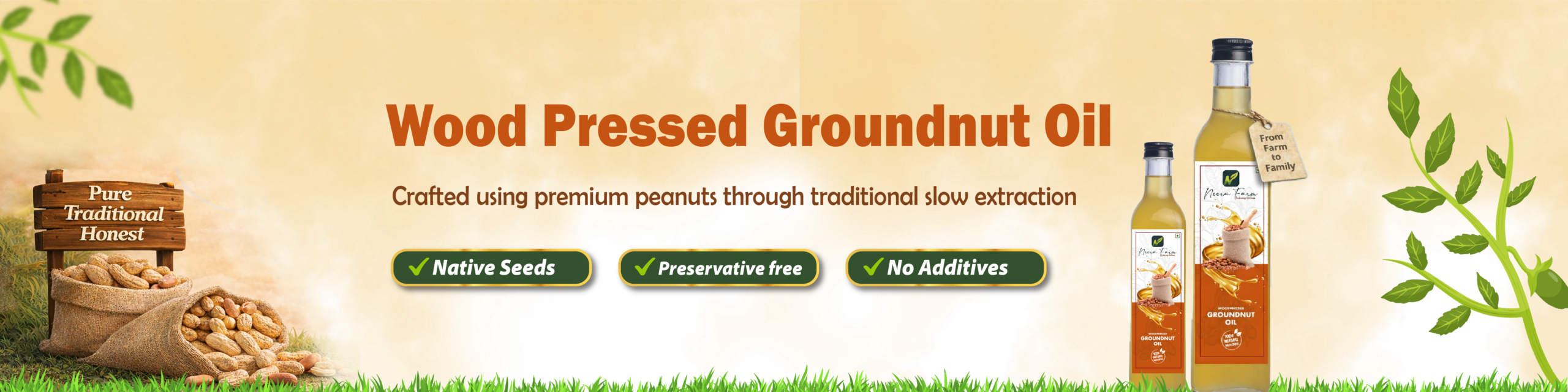 Wood Pressed Groundnut Oil
