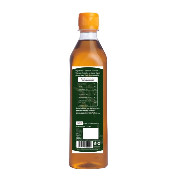 Authentic Cold Pressed Castor Oil (PET Bottle) – 100% Pure Wood Pressed | Neera Farm