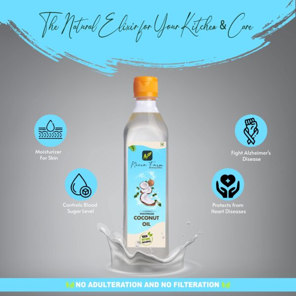 Authentic Wood Pressed Coconut Oil (PET Bottle) – 100% Pure Cold Pressed | Neera Farm