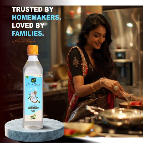 Authentic Wood Pressed Coconut Oil (PET Bottle) – 100% Pure Cold Pressed | Neera Farm