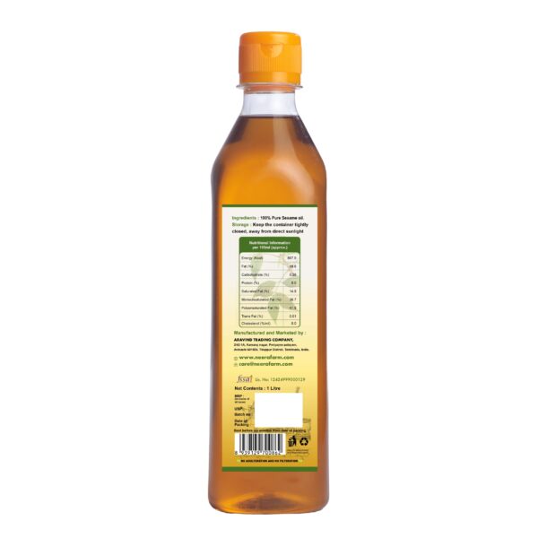 Authentic Cold Pressed Sesame Oil (PET Bottle) – 100% Pure Wood Pressed | Neera Farm