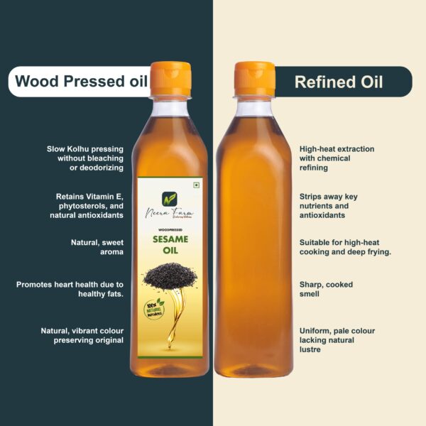 Authentic Cold Pressed Sesame Oil (PET Bottle) – 100% Pure Wood Pressed | Neera Farm